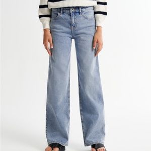 Abercrombie Kids High Rise Wide Leg Jeans